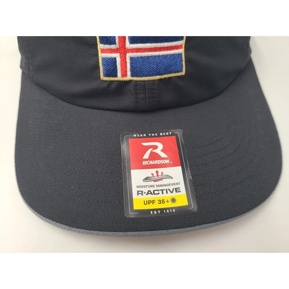 Iceland‎ Flag Richardson R-Active Adjustable Hat Cap Polyester Men Women Black